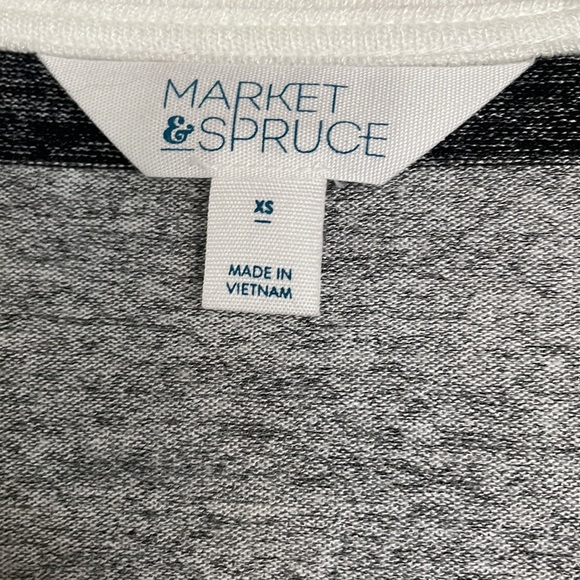 EUC Market Spruce asymmetrical striped top - Picture 5 of 6